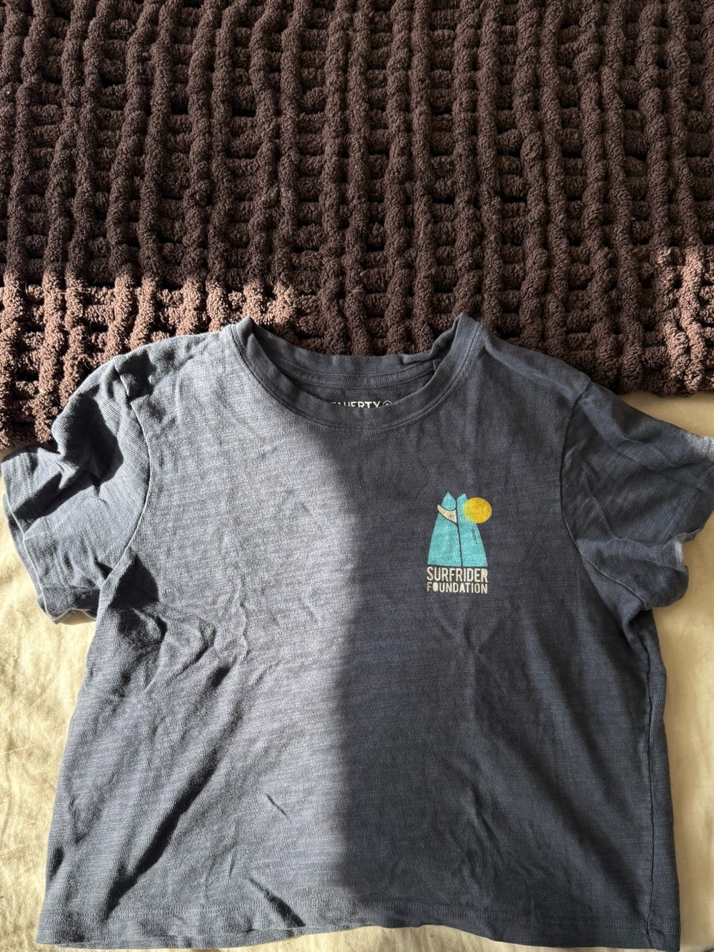 Two Faherty Surfrider tees. One navy & One white